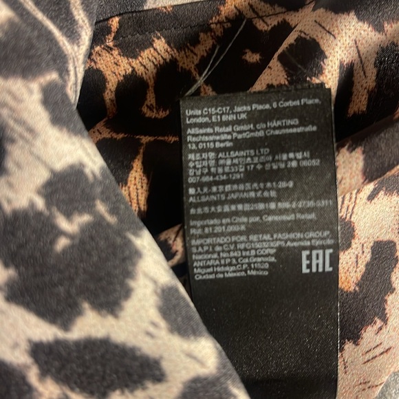 Allsaints Tammy Leopard Top. - Picture 7 of 7